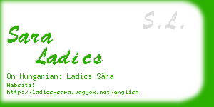 sara ladics business card